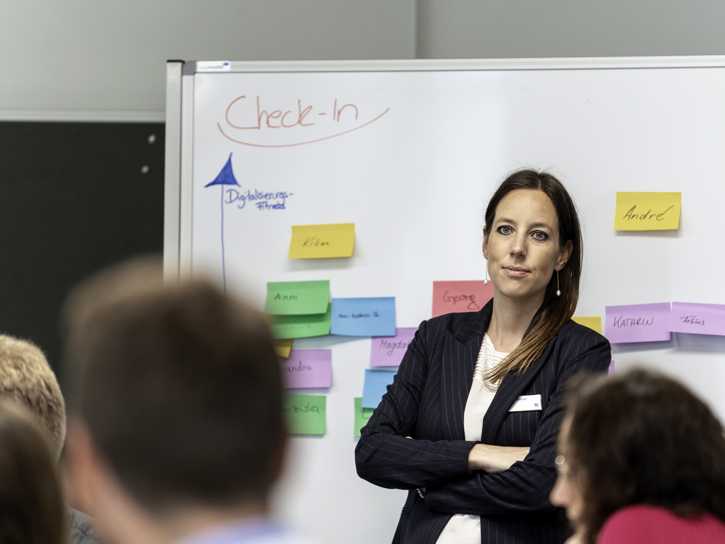 Projektleiterin Eva Perwanger beim Workshop Digitalcheck der byte